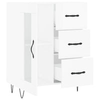 Credenza 69,5x34x90 cm in Legno Multistrato Bianco Lucido 828038
