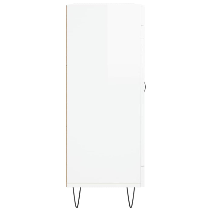 Credenza 69,5x34x90 cm in Legno Multistrato Bianco Lucido 828038