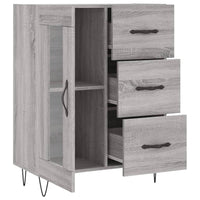 Credenza Grigio Sonoma 69,5x34x90 cm in Legno Multistrato 828042