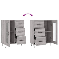 Credenza Grigio Sonoma 69,5x34x90 cm in Legno Multistrato 828042