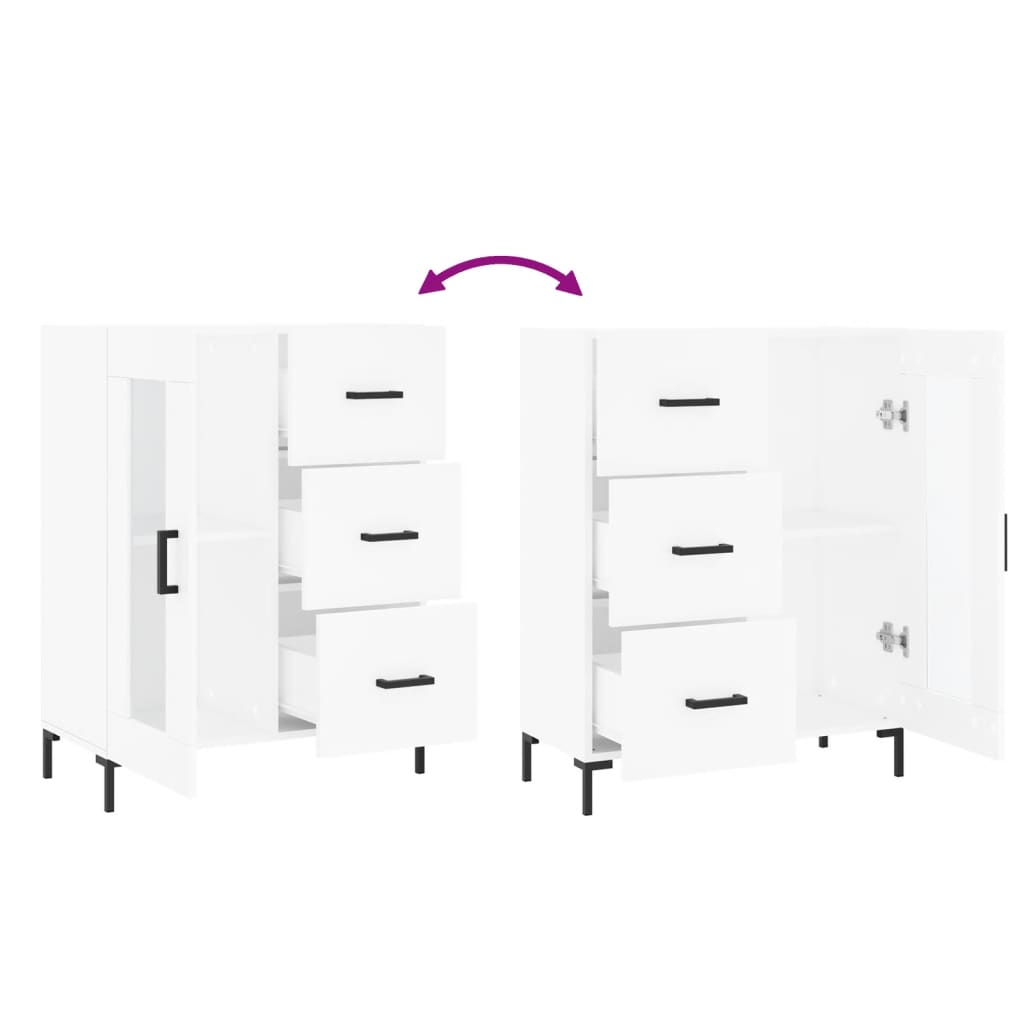 Credenza Bianca 69,5x34x90 cm in Legno Multistrato 828044