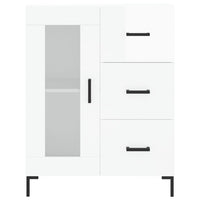Credenza 69,5x34x90 cm in Legno Multistrato Bianco Lucido 828046