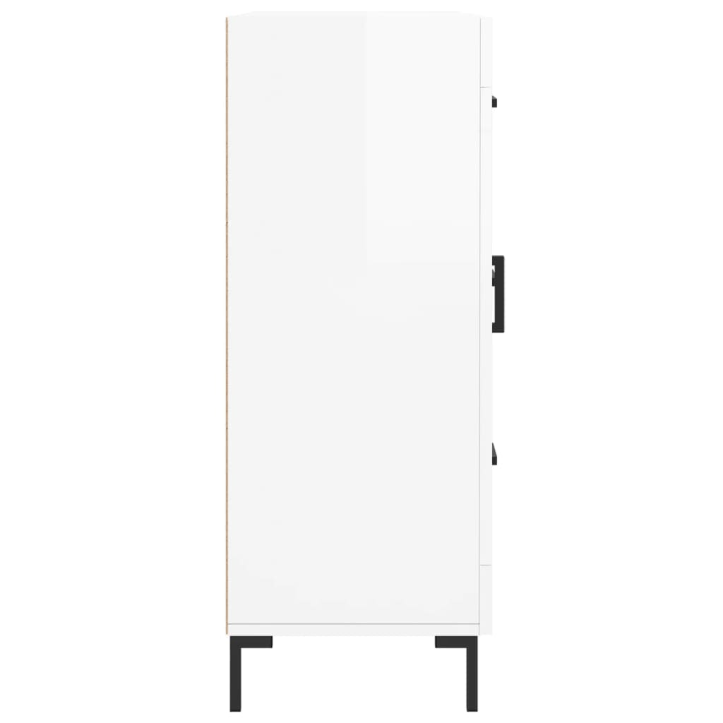 Credenza 69,5x34x90 cm in Legno Multistrato Bianco Lucido 828046