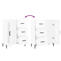 Credenza 69,5x34x90 cm in Legno Multistrato Bianco Lucido 828046