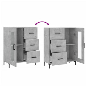 Credenza Grigio Cemento 69,5x34x90 cm in Legno Multistrato 828048