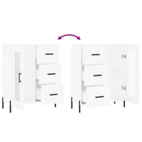 Credenza-Buffet-Armadio da cucina Bianca 69,5x34x90 cm in Legno Multistrato 665851