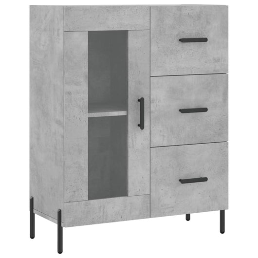 Credenza Grigio Cemento 69,5x34x90 cm in Legno Multistrato 828056