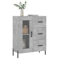 Credenza Grigio Cemento 69,5x34x90 cm in Legno Multistrato 828056
