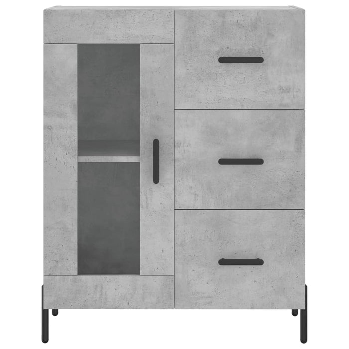 Credenza-Buffet-Armadio da cucina Grigio Cemento 69,5x34x90 cm in Legno Multistrato 448829