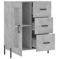 Credenza Grigio Cemento 69,5x34x90 cm in Legno Multistrato 828056