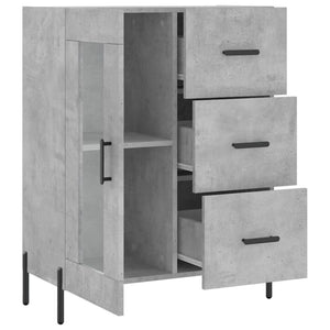 Credenza Grigio Cemento 69,5x34x90 cm in Legno Multistrato 828056