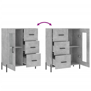 Credenza Grigio Cemento 69,5x34x90 cm in Legno Multistrato 828056