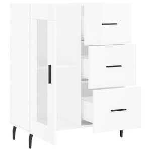 Credenza 69,5x34x90 cm in Legno Multistrato Bianco Lucido 828062