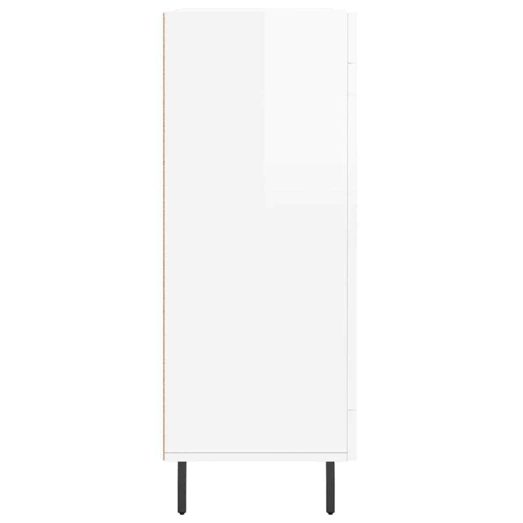 Credenza 69,5x34x90 cm in Legno Multistrato Bianco Lucido 828062