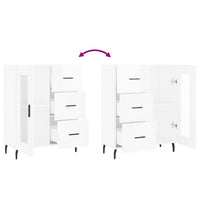 Credenza 69,5x34x90 cm in Legno Multistrato Bianco Lucido 828062