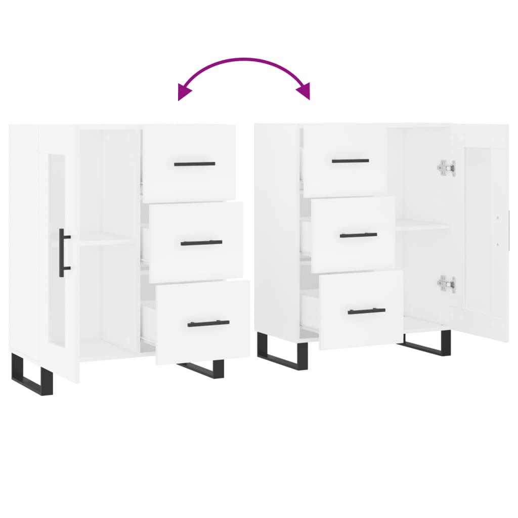 Credenza Bianca 69,5x34x90 cm in Legno Multistrato 828068