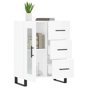 Credenza 69,5x34x90 cm in Legno Multistrato Bianco Lucido 828070