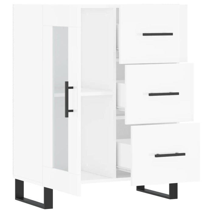 Credenza 69,5x34x90 cm in Legno Multistrato Bianco Lucido 828070