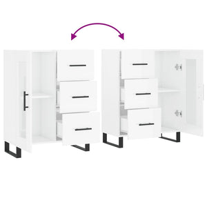 Credenza 69,5x34x90 cm in Legno Multistrato Bianco Lucido 828070