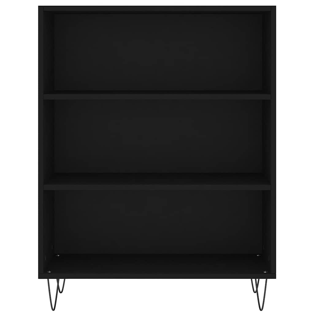 Libreria Nera 69,5x32,5x90 cm in Legno Multistrato 828357