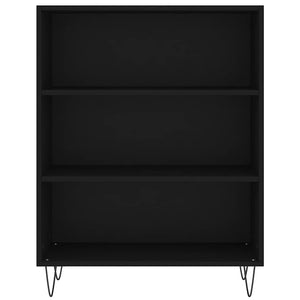 Libreria Nera 69,5x32,5x90 cm in Legno Multistrato 828357