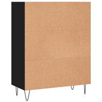 Libreria Nera 69,5x32,5x90 cm in Legno Multistrato 828357