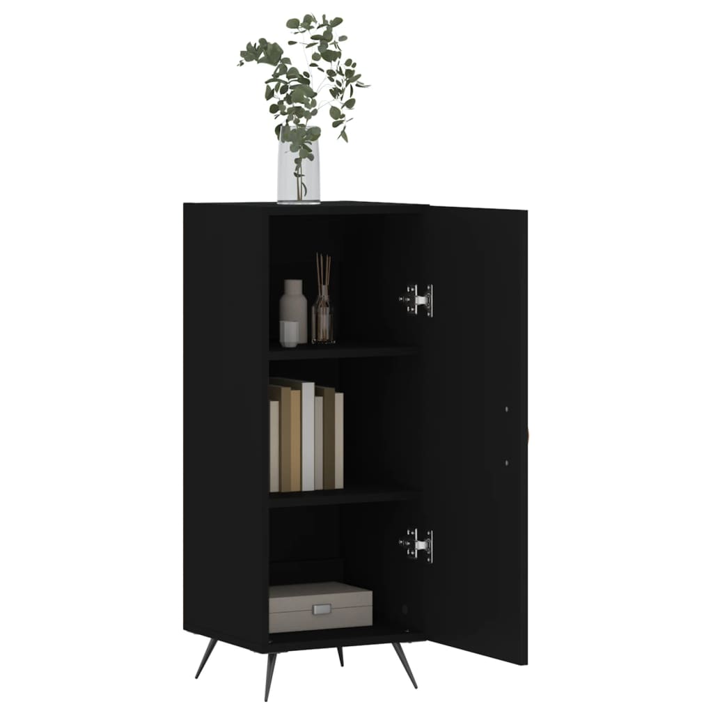 Credenza Nero 34,5x34x90 cm in Legno Multistrato 828509