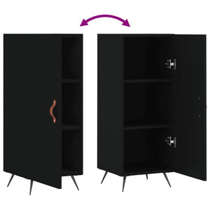 Credenza Nero 34,5x34x90 cm in Legno Multistrato 828509