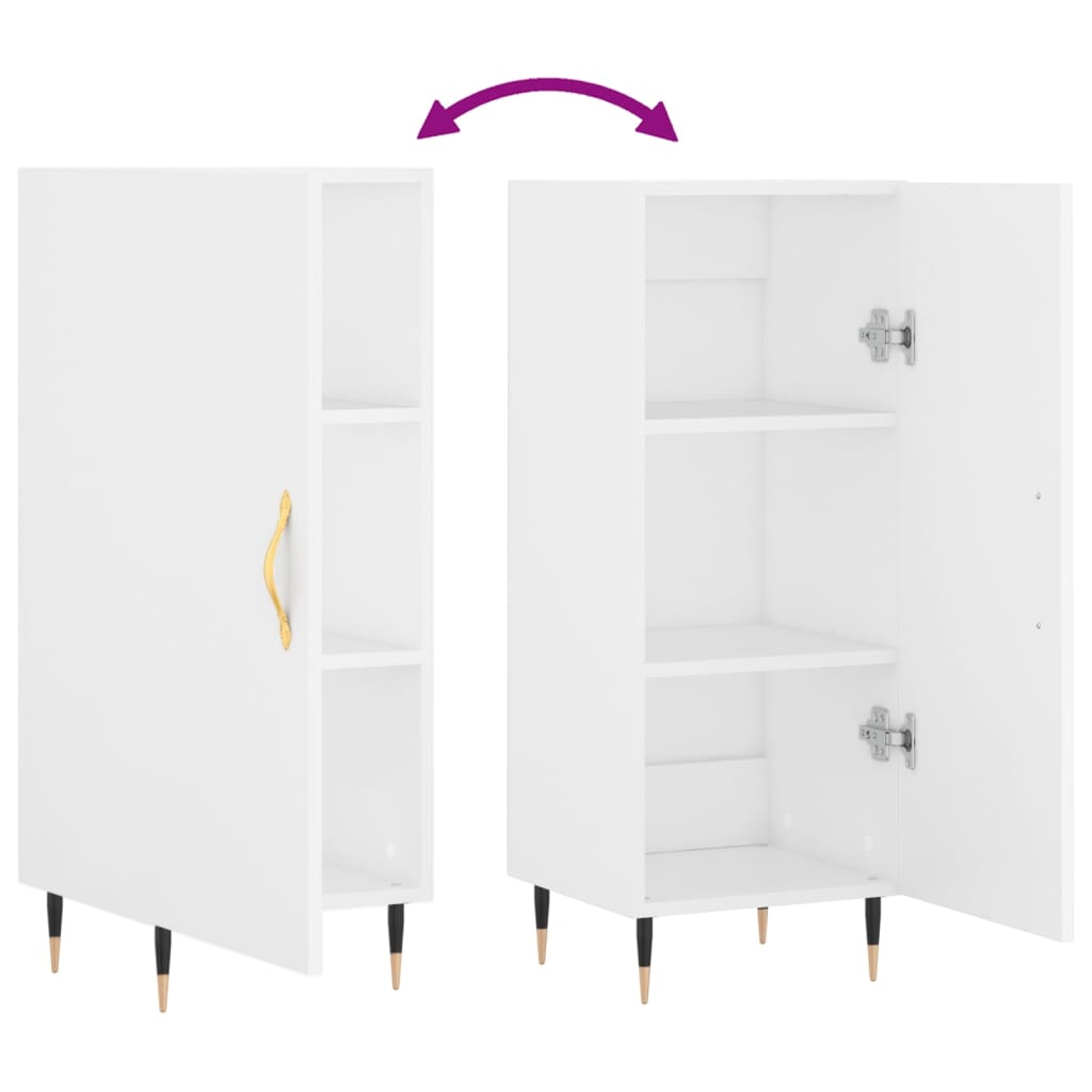 Credenza Bianca 34,5x34x90 cm in Legno Multistrato 828516