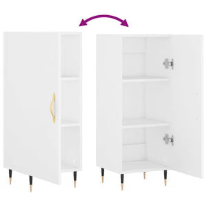 Credenza Bianca 34,5x34x90 cm in Legno Multistrato 828516