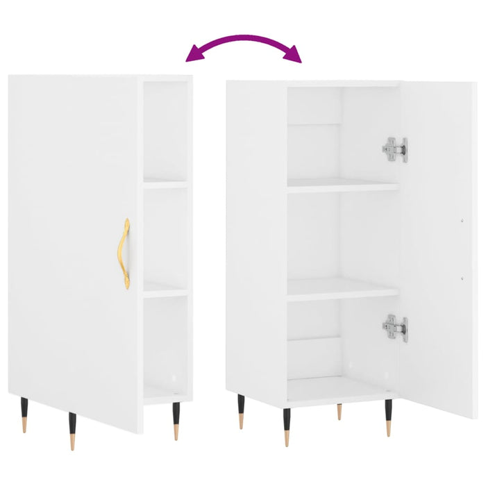 Credenza Bianca 34,5x34x90 cm in Legno Multistrato 828516