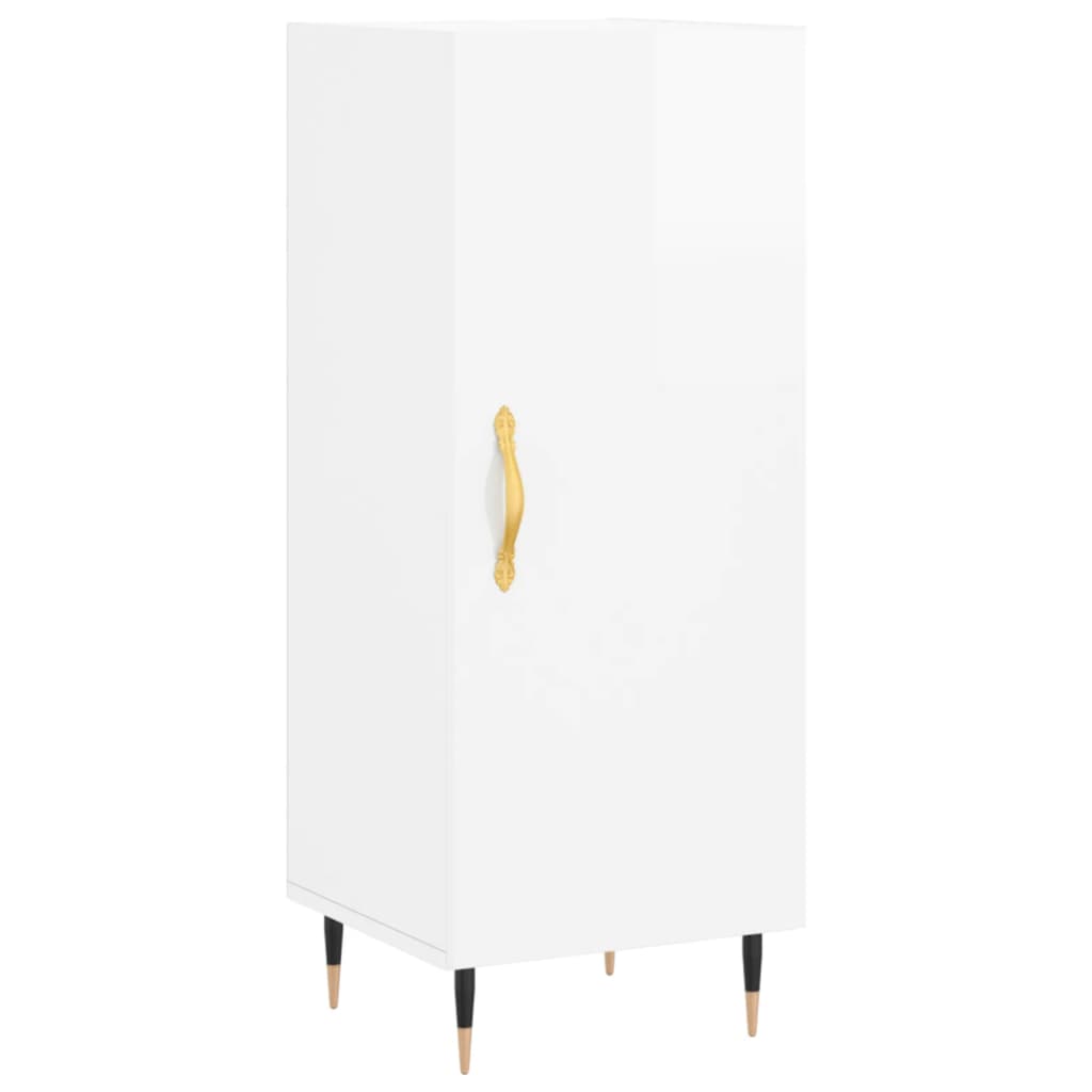 Credenza Bianco Lucido 34,5x34x90 cm in Legno Multistratocod mxl 79950