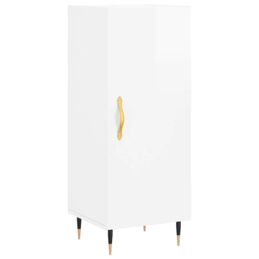Credenza Bianco Lucido 34,5x34x90 cm in Legno Multistratocod mxl 79950