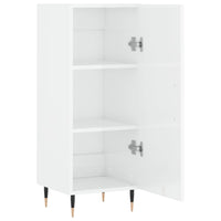 Credenza Bianco Lucido 34,5x34x90 cm in Legno Multistrato 828518