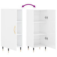 Credenza Bianco Lucido 34,5x34x90 cm in Legno Multistrato 828518