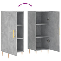 Credenza Grigio Cemento 34,5x34x90 cm in Legno Multistrato 828528
