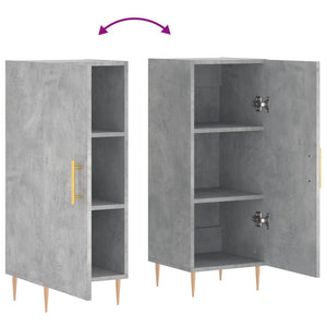 Credenza Grigio Cemento 34,5x34x90 cm in Legno Multistrato 828528