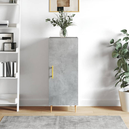 Credenza Grigio Cemento 34,5x34x90 cm in Legno Multistrato 828528