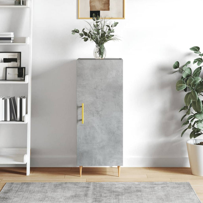 Credenza Grigio Cemento 34,5x34x90 cm in Legno Multistrato 828528