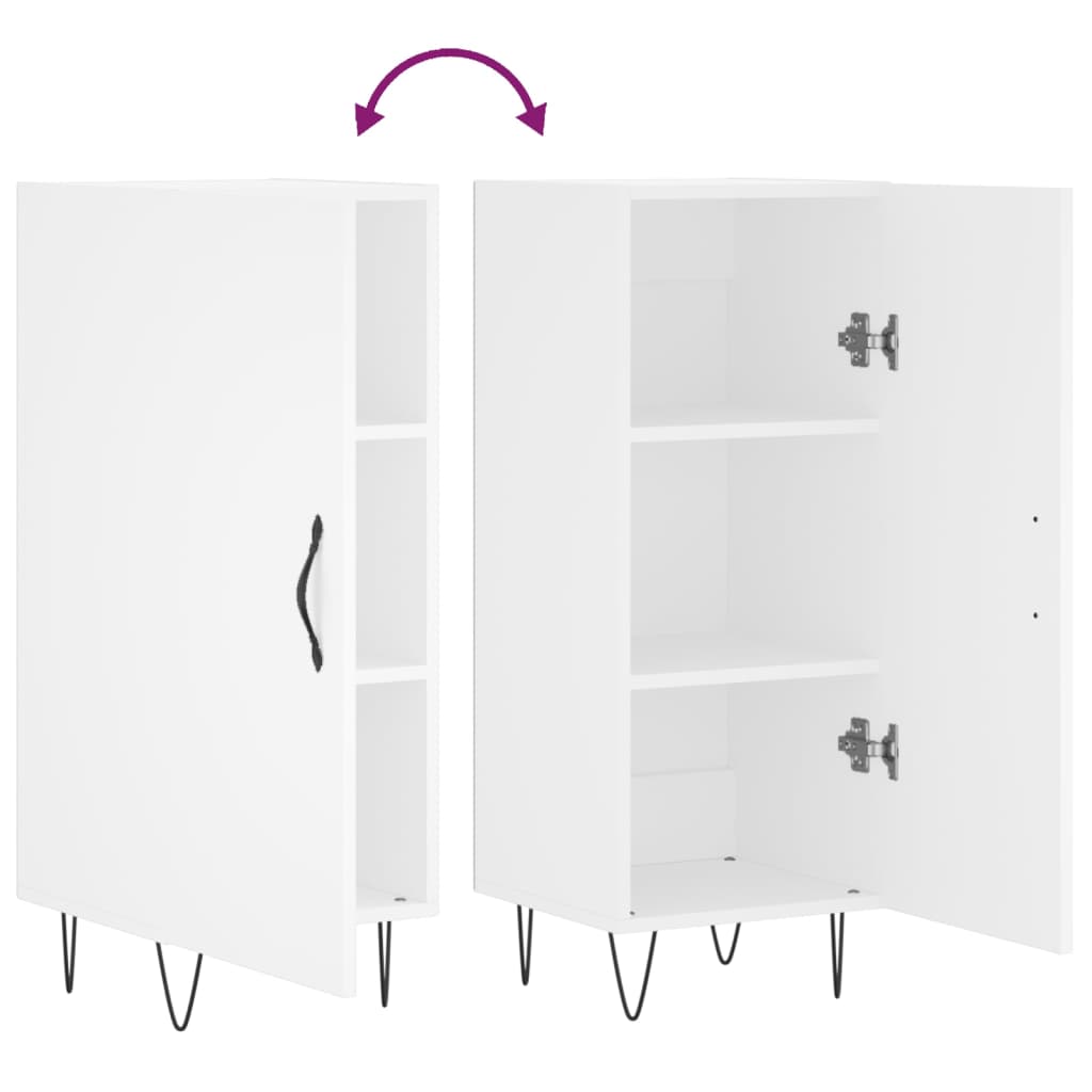 Credenza Bianca 34,5x34x90 cm in Legno Multistrato 828532