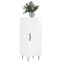 Credenza Bianco Lucido 34,5x34x90 cm in Legno Multistrato 828534