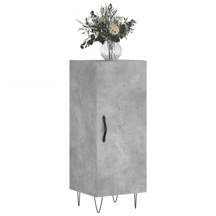 Credenza Grigio Cemento 34,5x34x90 cm in Legno Multistrato 828536