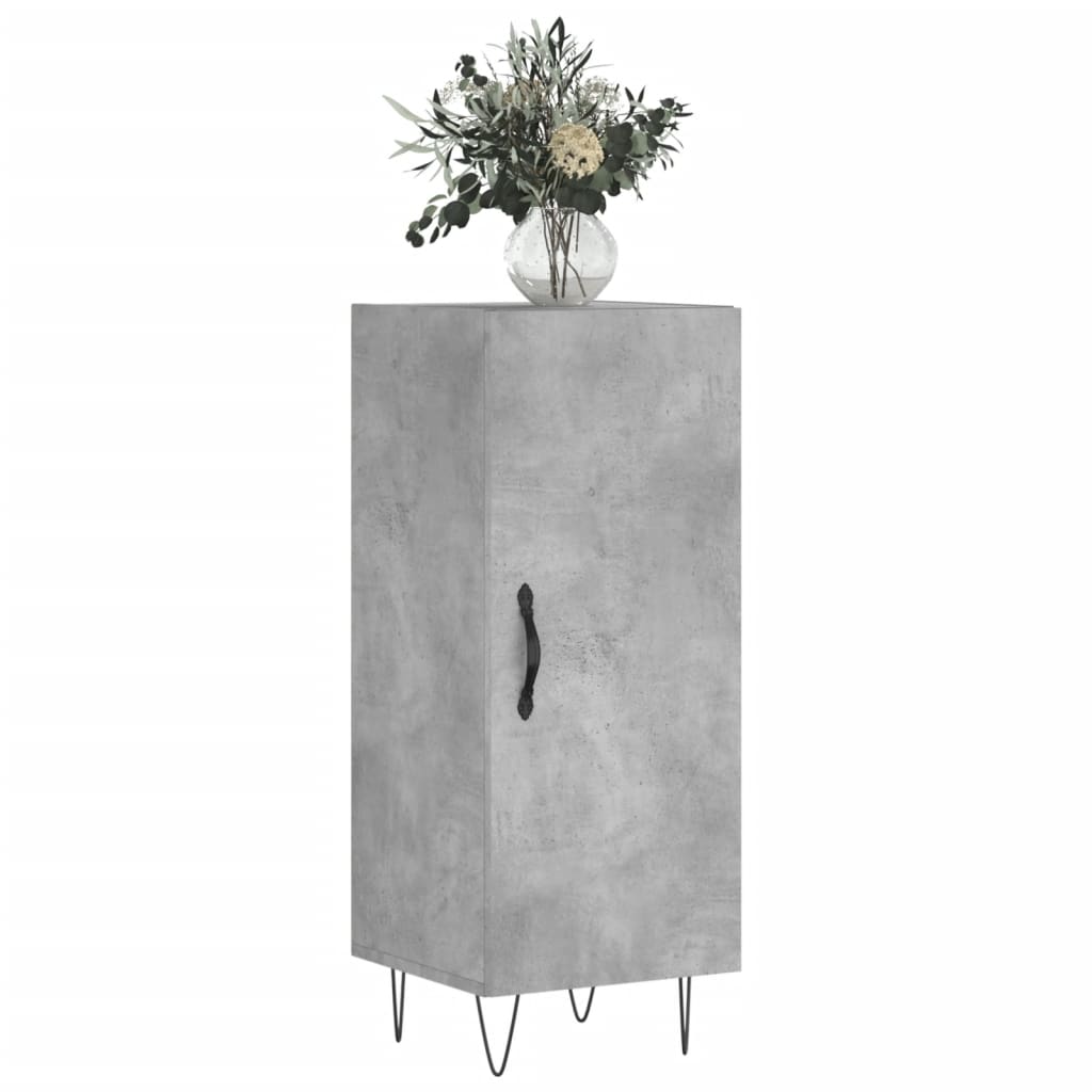 Credenza Grigio Cemento 34,5x34x90 cm in Legno Multistrato 828536