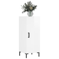 Credenza Bianco Lucido 34,5x34x90 cm in Legno Multistrato 828542