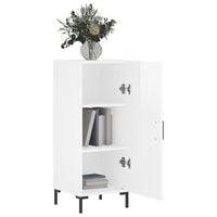 Credenza Bianco Lucido 34,5x34x90 cm in Legno Multistrato 828542