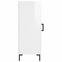 Credenza Bianco Lucido 34,5x34x90 cm in Legno Multistrato 828542