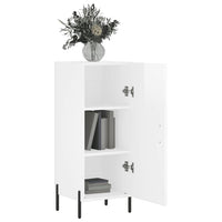 Credenza Bianco Lucido 34,5x34x90 cm in Legno Multistrato 828550