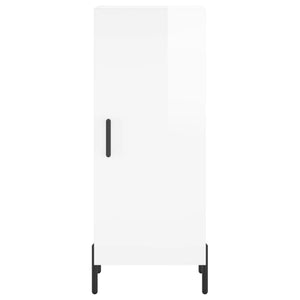 Credenza Bianco Lucido 34,5x34x90 cm in Legno Multistrato 828550