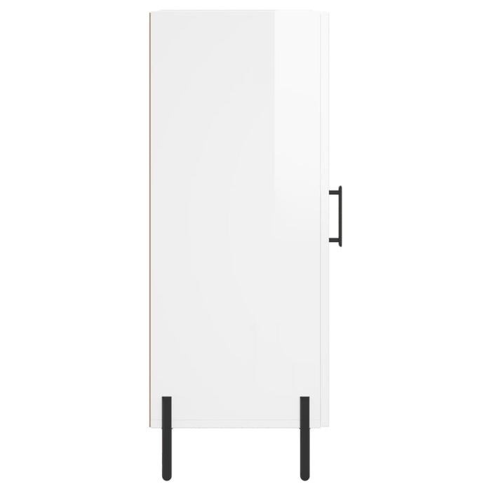 Credenza Bianco Lucido 34,5x34x90 cm in Legno Multistrato 828550