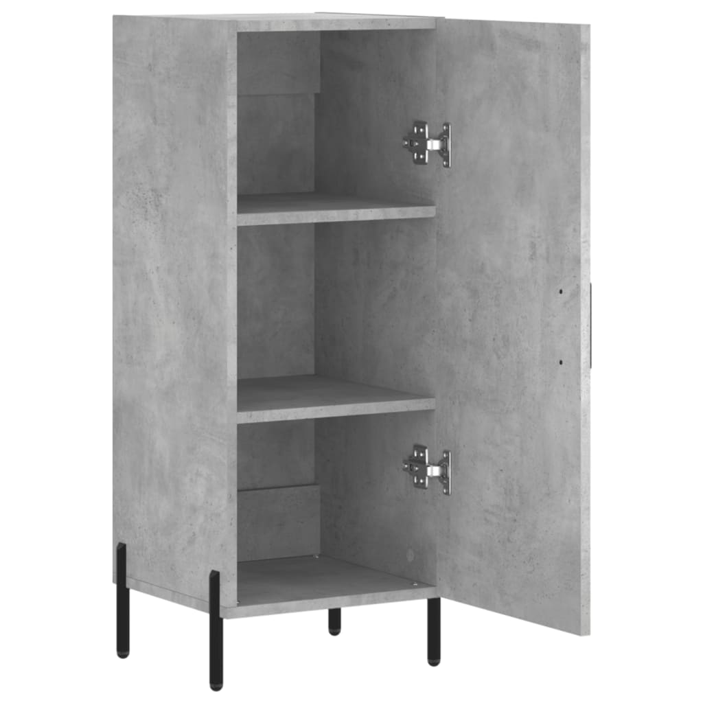 Credenza Grigio Cemento 34,5x34x90 cm in Legno Multistrato 828552